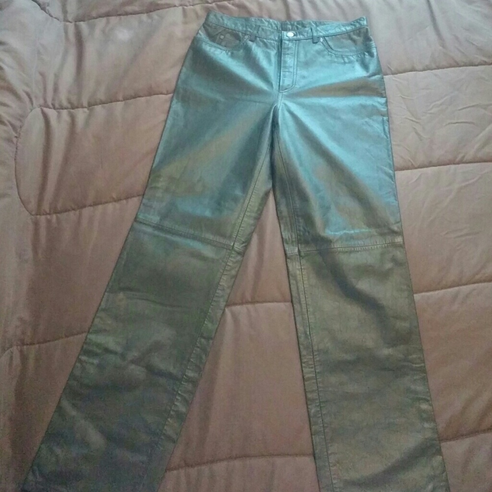 Leather pants nine west size 8